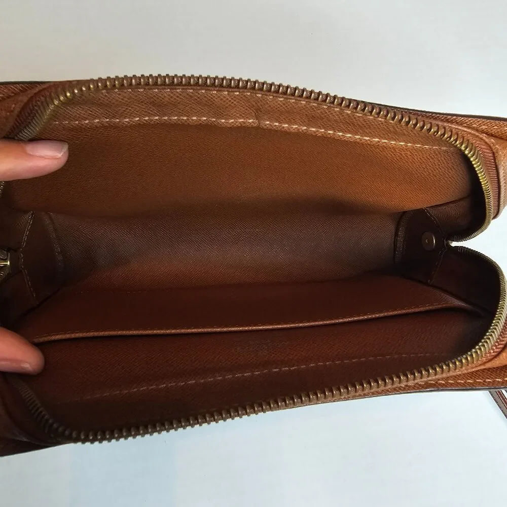 Vintage Louis Vuitton Orsay Monogram Clutch Wristlet Bag Brown - Picture 9 of 14